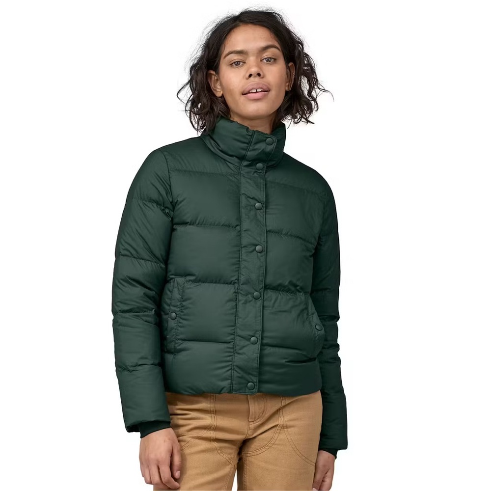 NWT Patagonia Women's Silent Down Jacket Coat XS Northern Green $269